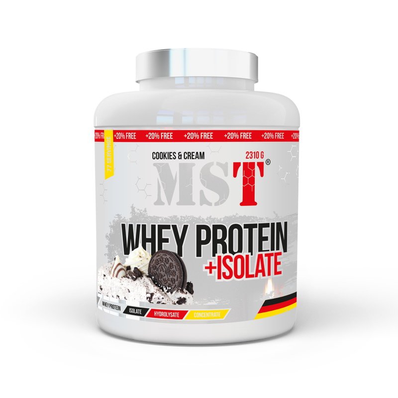 Протеин MST Whey Protein + Isolate, 2.3 кг Печенье крем,  мл, MST Nutrition. Протеин. Набор массы Восстановление Антикатаболические свойства 