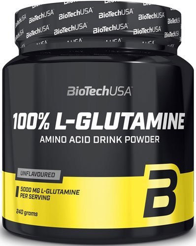 BioTech 100% L-Glutamine 240 г Без вкуса,  ml, BioTech. Glutamina. Mass Gain recuperación Anti-catabolic properties 