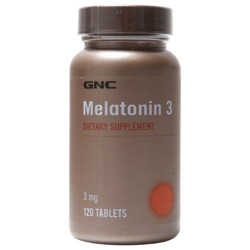 Melatonin 3, 120 pcs, GNC. Melatoninum. Improving sleep recovery Immunity enhancement General Health 