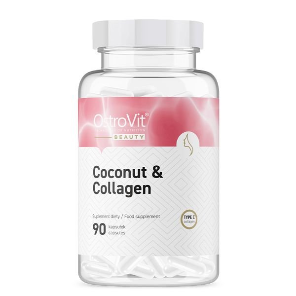Препарат для суставов и связок OstroVit Coconut &amp; Collagen, 90 капсул,  ml, OstroVit. Para articulaciones y ligamentos. General Health Ligament and Joint strengthening 