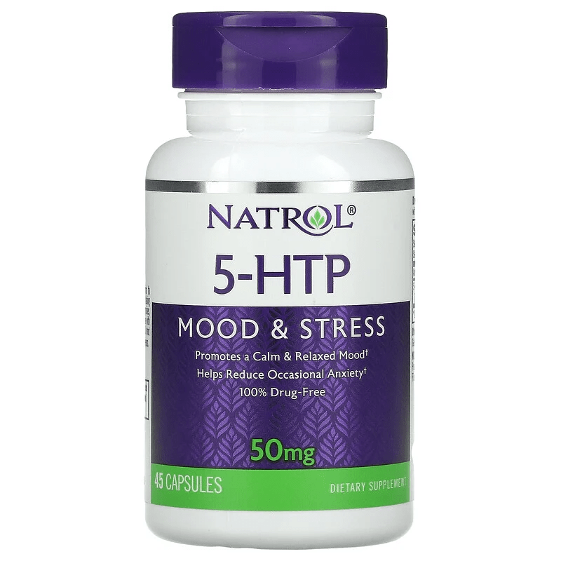 Аминокислота Natrol 5-HTP 50 mg, 45 капсул,  ml, Natrol. Amino Acids. 
