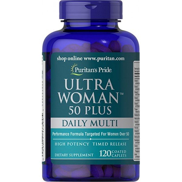 Витамины и минералы Puritan's Pride Ultra Woman 50 Plus, 120 каплет,  ml, Puritan's Pride. Vitamins and minerals. General Health Immunity enhancement 