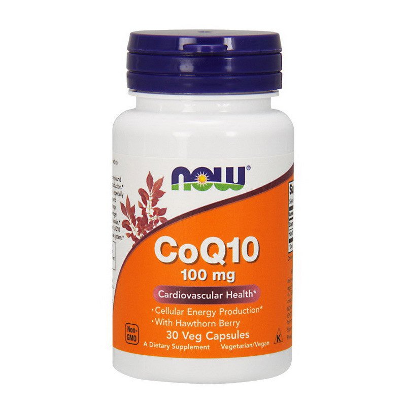 Now Коэнзим Q10 Now Foods CoQ10 100 mg (30 капс) нау фудс, , 30 