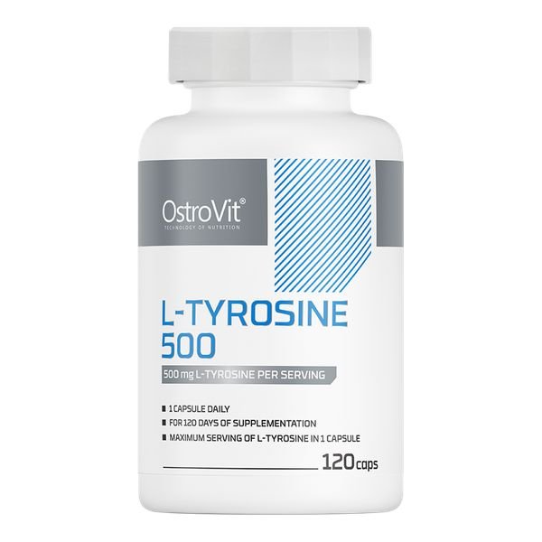 Аминокислота OstroVit L-Tyrosine 500 mg, 120 капсул,  мл, OstroVit. Аминокислоты. 