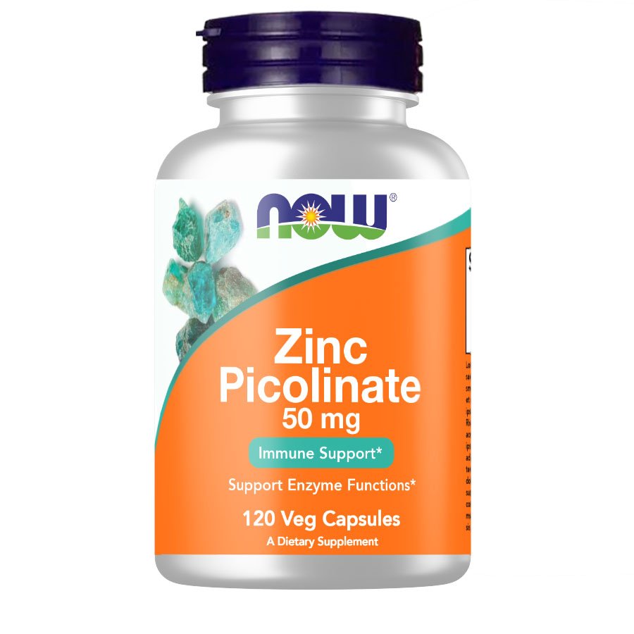 Витамины и минералы NOW Zinc Picolinate 50 mg, 120 вегакапсул,  ml, Nosorog. Vitamins and minerals. General Health Immunity enhancement 