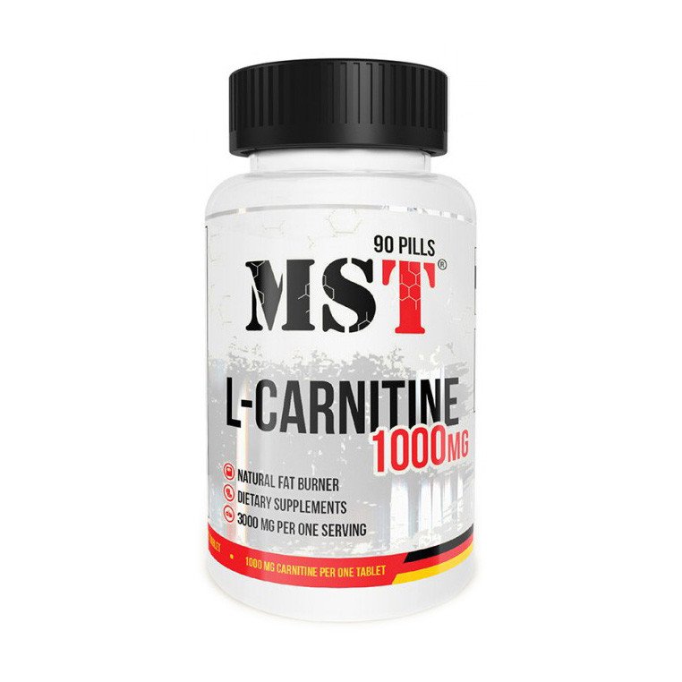 Л-карнитин MST L-Carnitine 1000 (90 pills) мст,  мл, MST Nutrition. L-карнитин. Снижение веса Поддержание здоровья Детоксикация Стрессоустойчивость Снижение холестерина Антиоксидантные свойства 