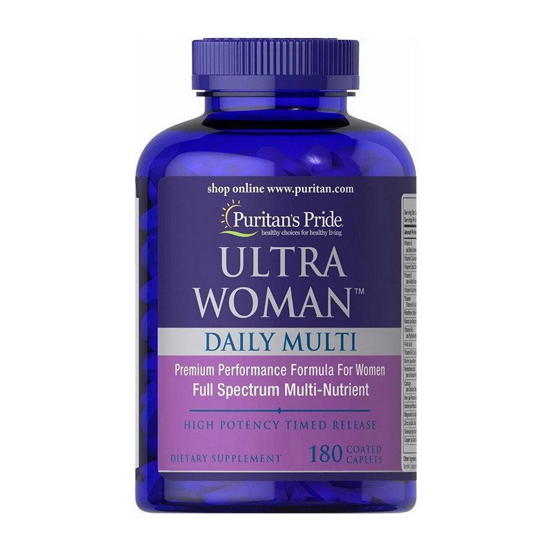 Витамины для женщин Puritan's Pride Ultra Woman Daily Multi (180 таб) пуританс прайд,  мл, Puritan's Pride. Витамины и минералы. Поддержание здоровья Укрепление иммунитета 