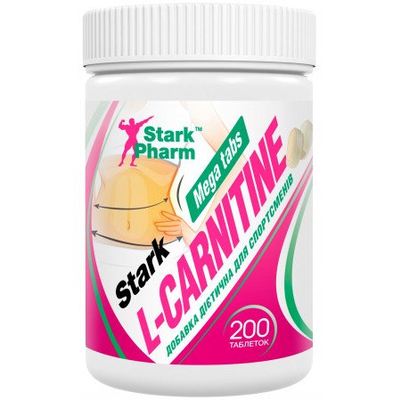 L-карнитин Stark Pharm L-Carnitine 500 mg 200 таблеток,  мл, Stark Pharm. L-карнитин. Снижение веса Поддержание здоровья Детоксикация Стрессоустойчивость Снижение холестерина Антиоксидантные свойства 