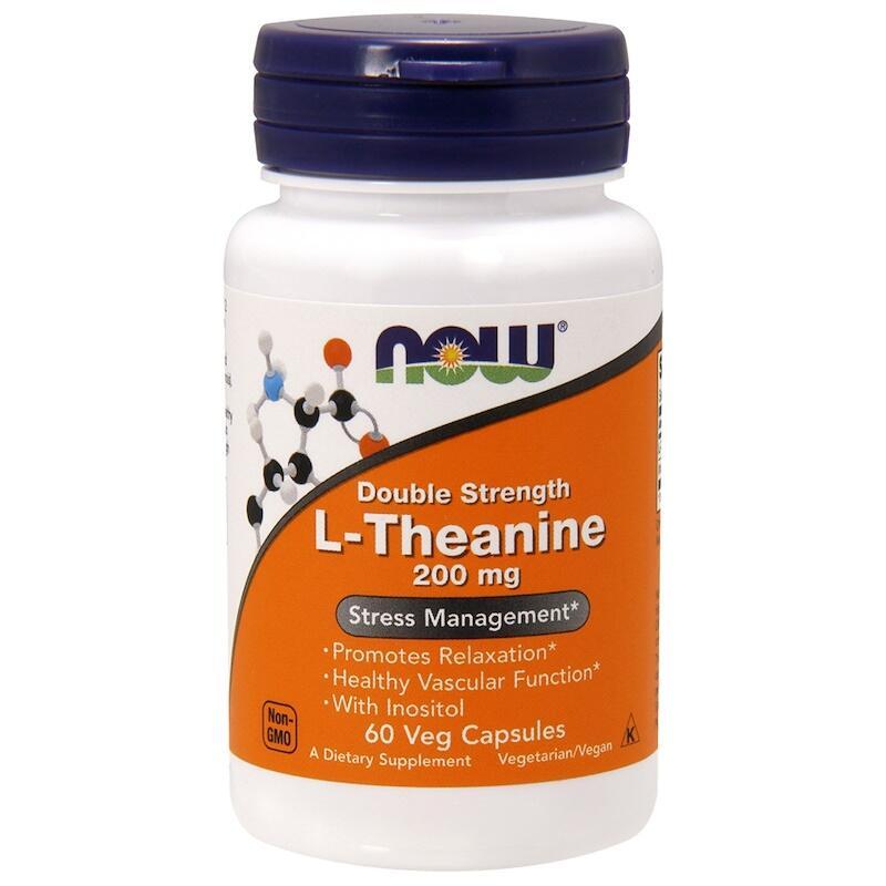 Now NOW Foods L-Theanine 200 mg 60 VCaps, , 60 шт.