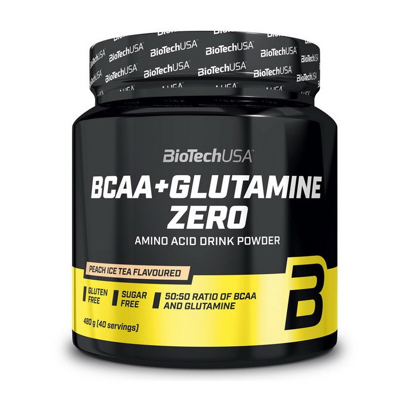 BioTech БЦАА Biotech BCAA + Glutamine ZERO (480 г)  биотеч зеро с глютамином lemon, , 0.48 