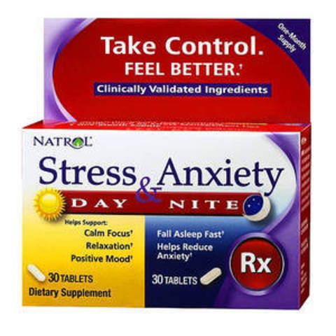 Stress & Anxiety, 60 pcs, Natrol. Special supplements. 