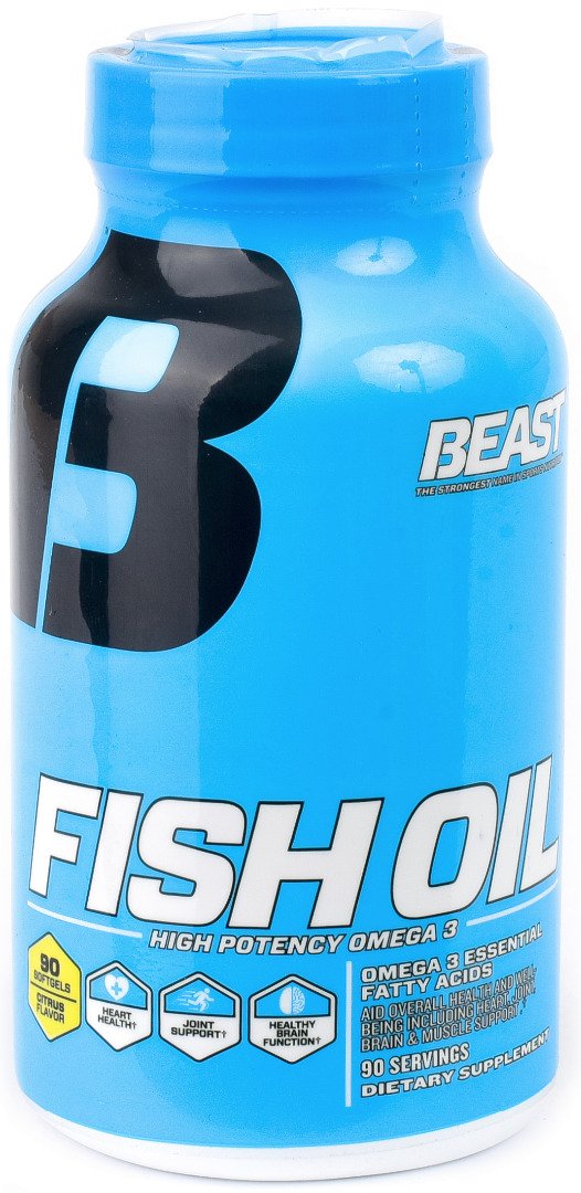 Fish Oil, 90 шт, BEAST. Омега 3 (Рыбий жир). Поддержание здоровья Укрепление суставов и связок Здоровье кожи Профилактика ССЗ Противовоспалительные свойства 