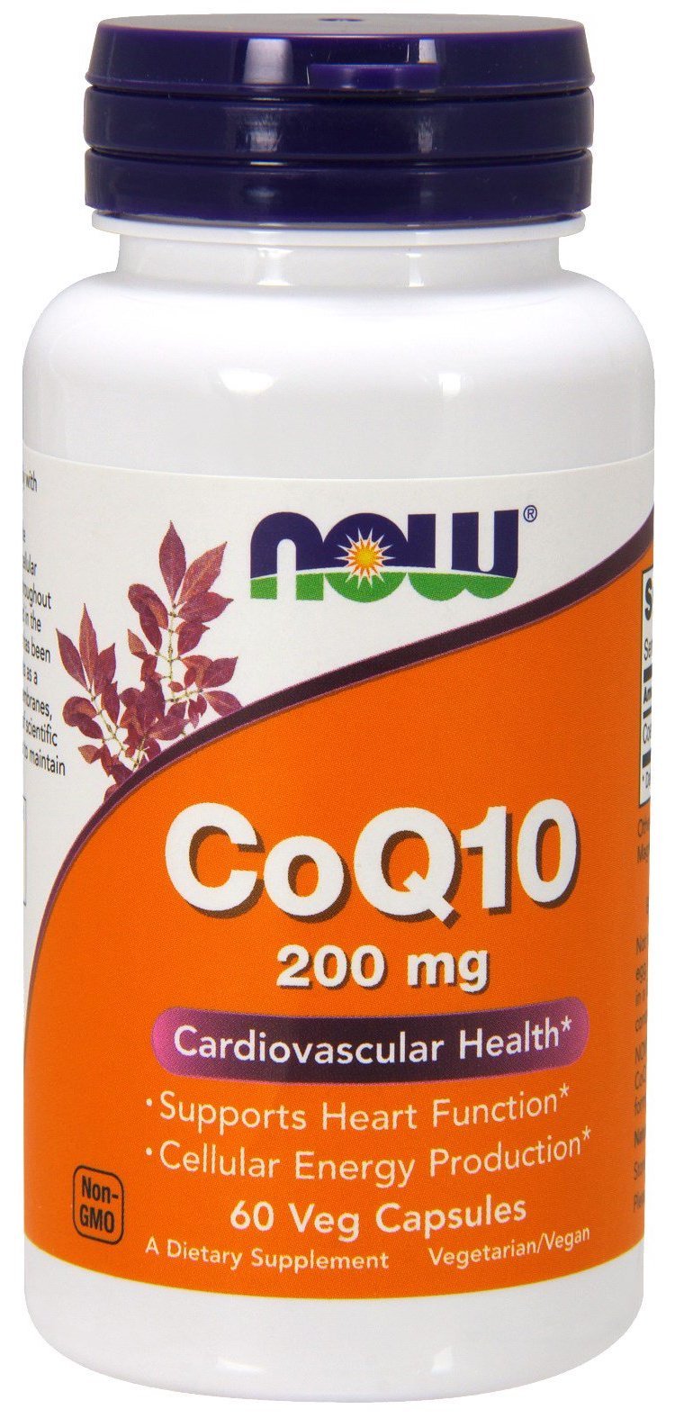 CoQ-10 200 mg, 60 pcs, Now. Coenzym Q10. General Health Antioxidant properties CVD Prevention Exercise tolerance 
