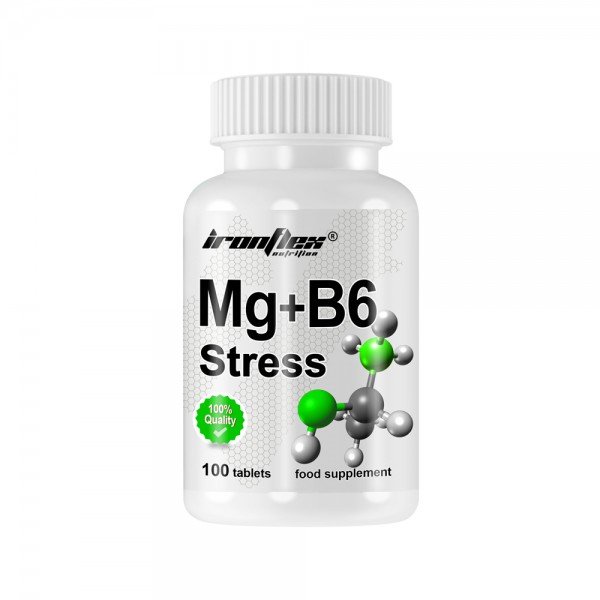Витамины и минералы IronFlex Mg + B6 Stress, 100 таблеток,  ml, IronFlex. Vitamins and minerals. General Health Immunity enhancement 