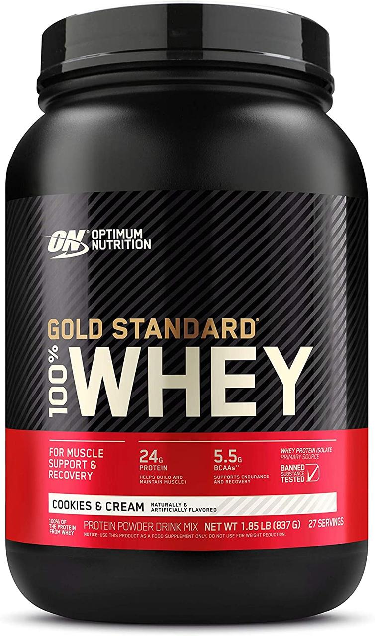 Optimum Nutrition Сывороточный протеин изолят Optimum Nutrition 100% Whey Gold Standard (0,9 кг) оптимум вей голд стандарт  cookies & cream, , 0.9 