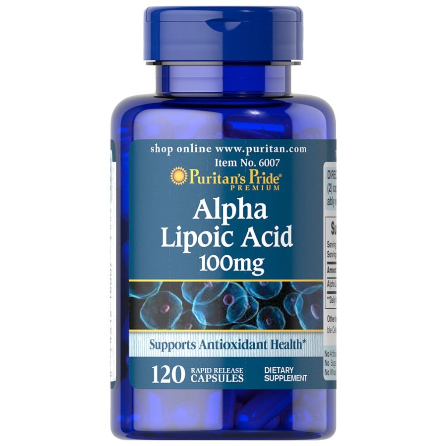 Витамины и минералы Puritan's Pride Alpha Lipoic Acid 100 mg, 120 капсул,  ml, Puritan's Pride. Vitamins and minerals. General Health Immunity enhancement 