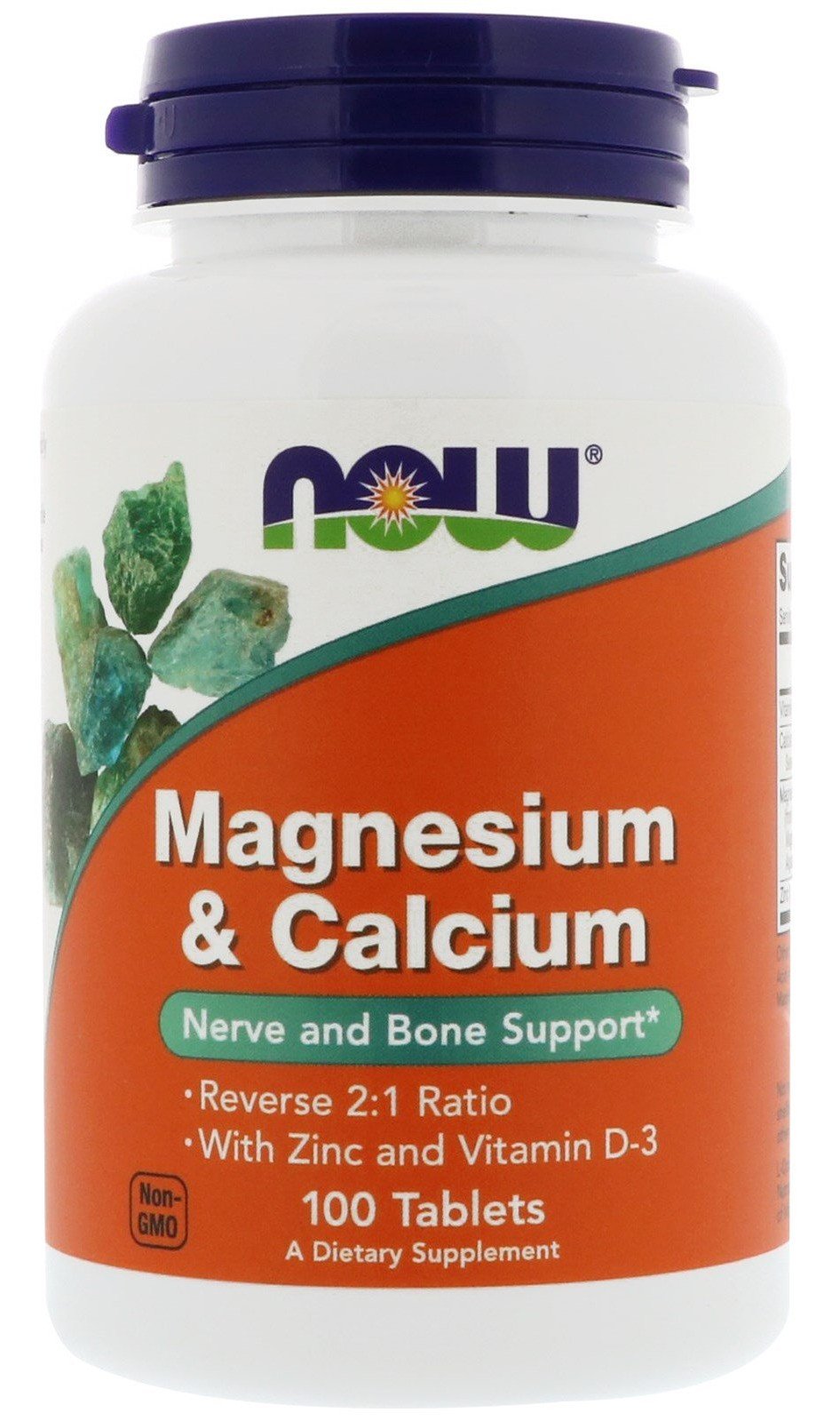 Magnesium & Calcium, 100 piezas, Now. Complejos vitaminas y minerales. General Health Immunity enhancement 