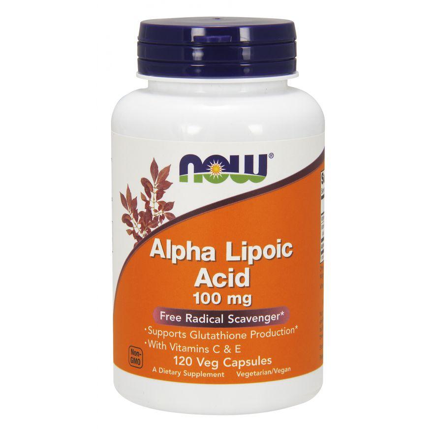 Універсальний антиоксидант NOW Foods Alpha Lipoic Acid 100 mg 120 caps,  мл, Now. Спец препараты. 