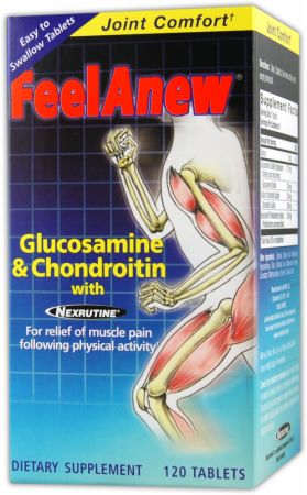 FeelAnew, 120 шт, Natrol. Глюкозамин Хондроитин. Поддержание здоровья Укрепление суставов и связок 