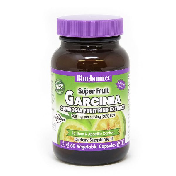 Натуральная добавка Bluebonnet Super Fruit Garcinia, 60 вегакапсул,  мл, Bluebonnet Nutrition. Hатуральные продукты. Поддержание здоровья 