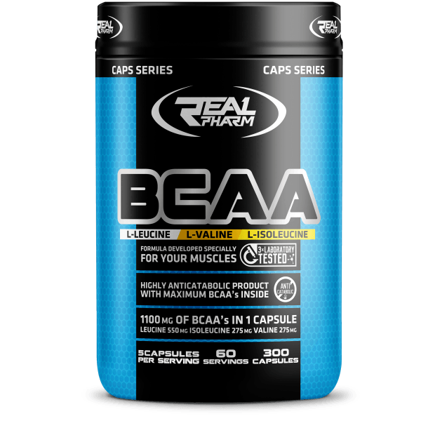 BCAA, 300 pcs, Real Pharm. BCAA. Weight Loss recovery Anti-catabolic properties Lean muscle mass 