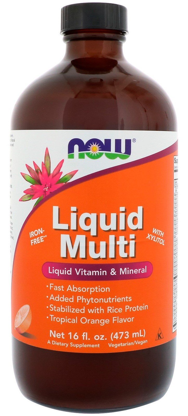 Liquid Multi, 473 мл, Now. Витаминно-минеральный комплекс. Поддержание здоровья Укрепление иммунитета 