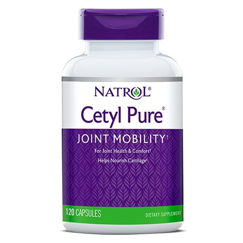 Для суставов и связок Natrol Cetyl Pure, 120 капсул,  мл, Natrol. Хондропротекторы. Поддержание здоровья Укрепление суставов и связок 