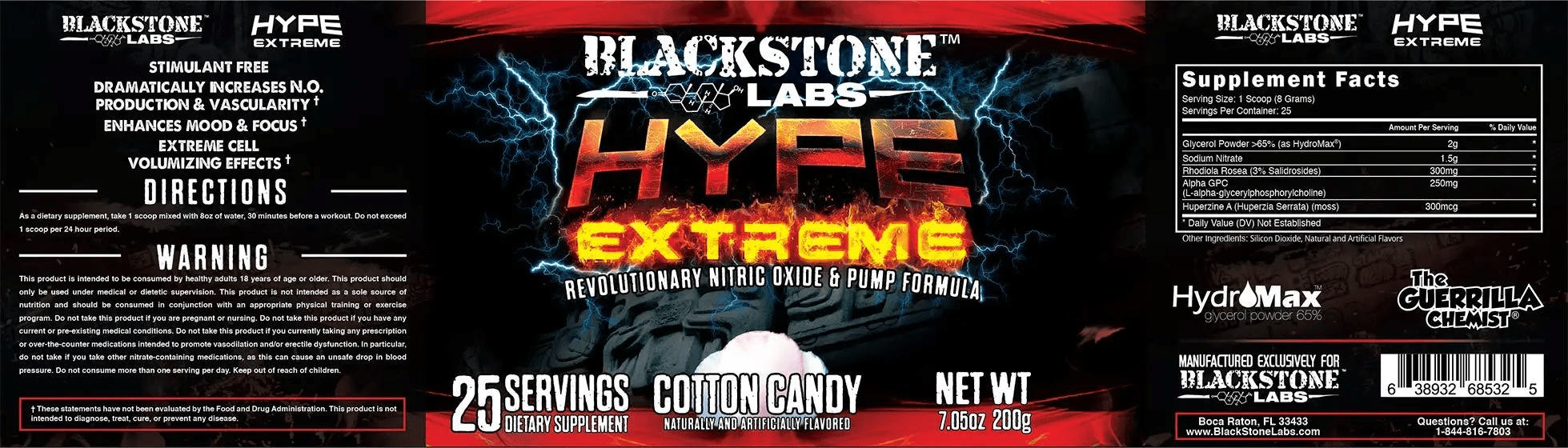 Blackstone labs  Hype Extreme 200g / 25 servings,  ml, Blackstone Labs. Pre Workout