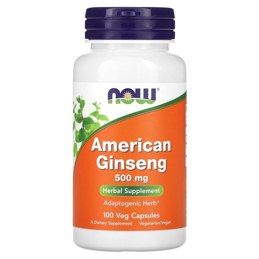 Now Натуральная добавка NOW American Ginseng 500 mg, 100 вегакапсул, , 