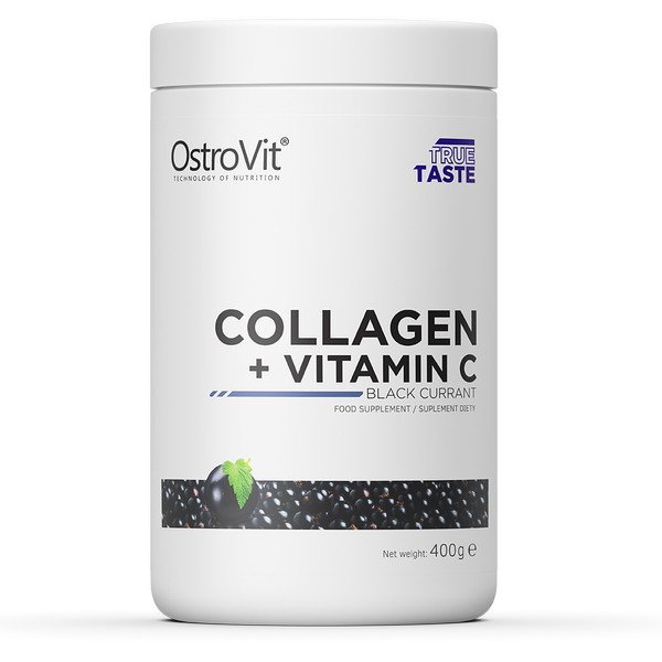 Коллаген + витамин С OstroVit Collagen + Vitamin C 400грамм Смородина,  ml, OstroVit. Collagen. General Health Ligament and Joint strengthening Skin health 