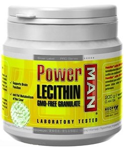 Lecithin, 200 г, Power Man. Лецитин. Поддержание здоровья 