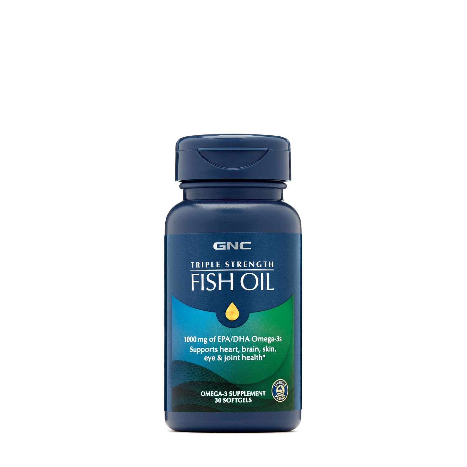 GNC Жирные кислоты GNC Triple Strength Fish Oil, 30 капсул, , 