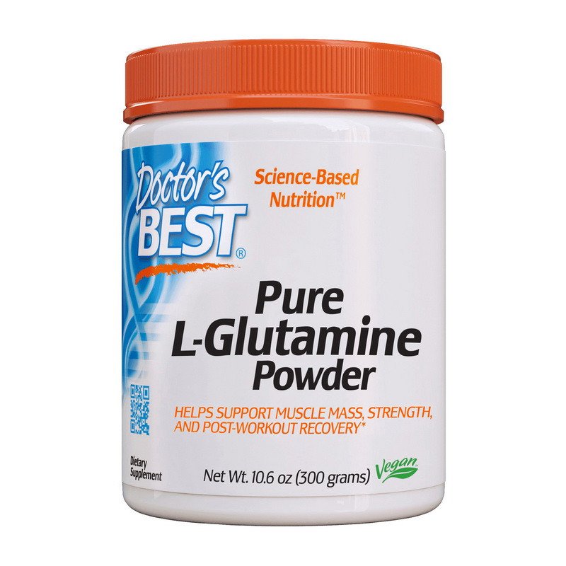 Глютамин Doctor's Best L-Glutamine Powder (300 г) доктор бест,  мл, Doctor's BEST. Глютамин. Набор массы Восстановление Антикатаболические свойства 