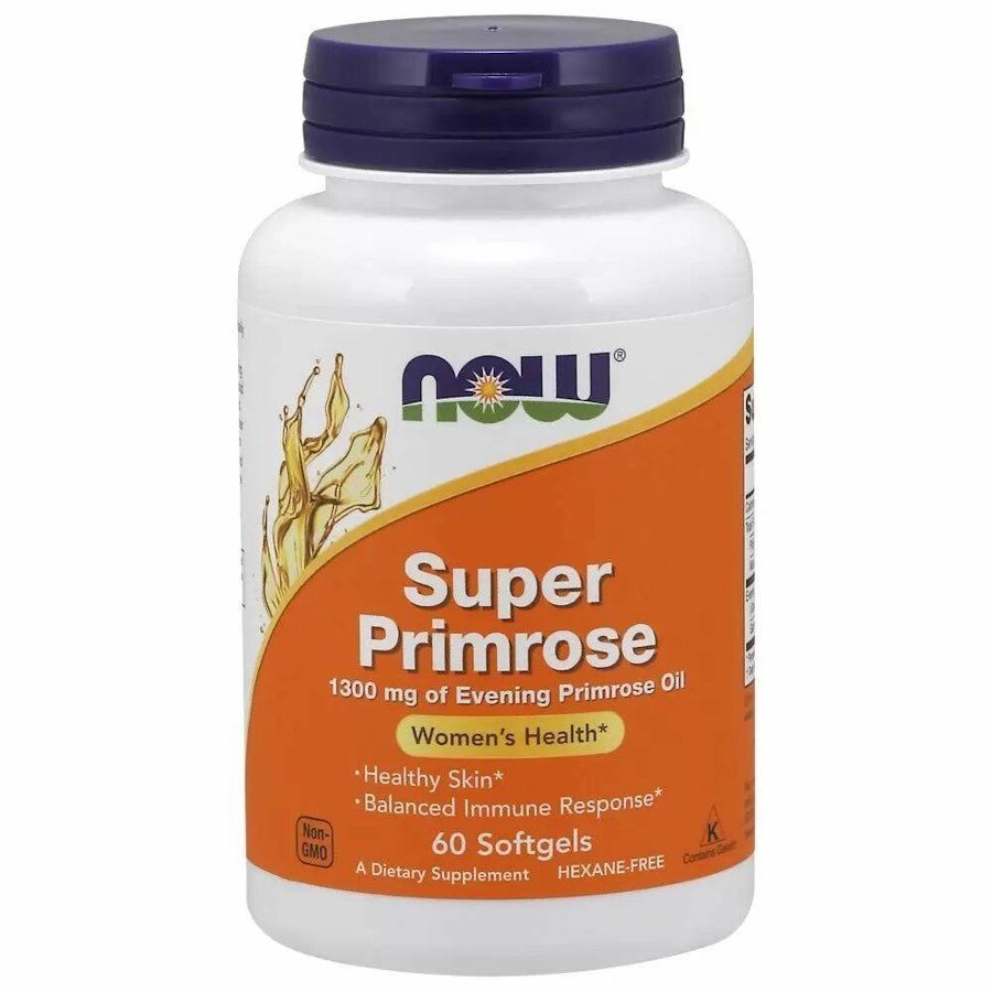 Now Жирные кислоты NOW Super Primrose 1300 mg, 60 капсул, , 