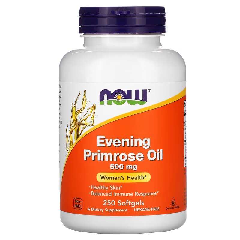 Натуральная добавка NOW Evening Primrose Oil 500 mg, 250 капсул,  мл, Now. Hатуральные продукты. Поддержание здоровья 