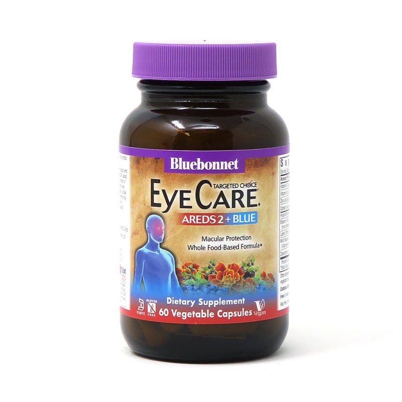 Натуральная добавка Bluebonnet Targeted Choice Eye Care Areds2 + Blue, 60 вегакапсул,  мл, Bluebonnet Nutrition. Hатуральные продукты. Поддержание здоровья 