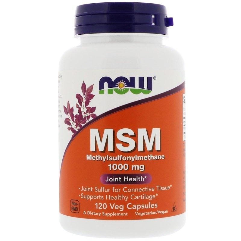 Хондропротектор NOW Foods MSM 1000 mg 120 VCaps,  мл, Now. Хондропротекторы. Поддержание здоровья Укрепление суставов и связок 