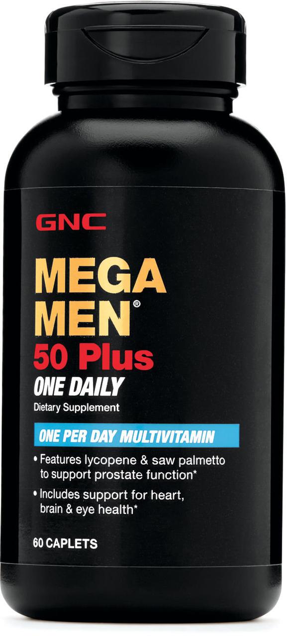 GNC Mega Men 50 Plus One Daily 60 капсул,  мл, GNC. Витамины и минералы. Поддержание здоровья Укрепление иммунитета 