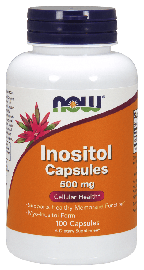 Inositol Capsules 500 mg, 100 pcs, Now. Vitamin B. General Health 