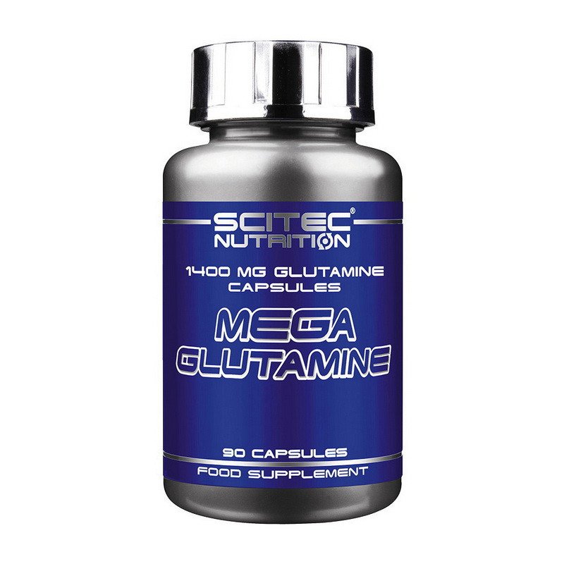 Глютамин Scitec Nutrition Mega Glutamine (90 капсул) скайтек мега,  ml, Scitec Nutrition. Glutamina. Mass Gain recuperación Anti-catabolic properties 