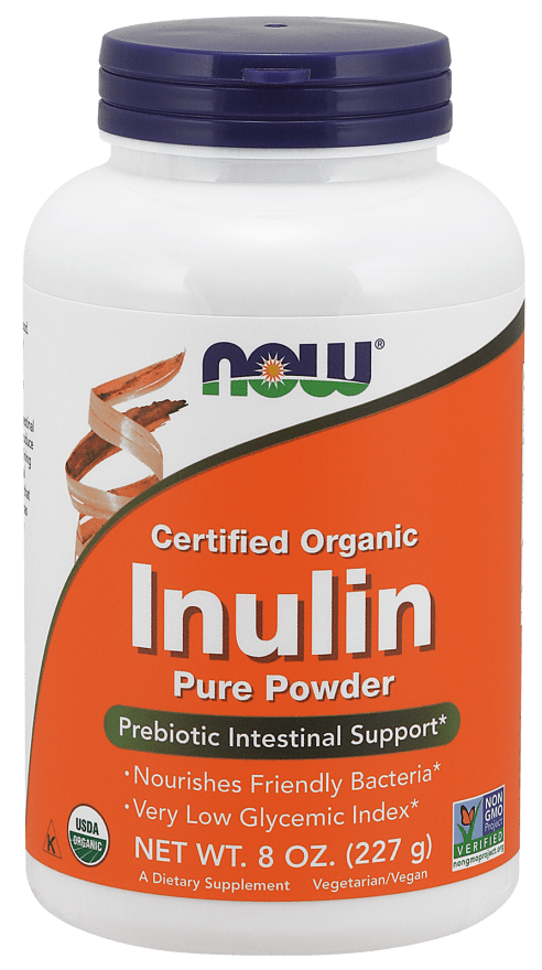 NOW Inulin Powder, Organic - 227 г,  мл, Now. Спец препараты. 