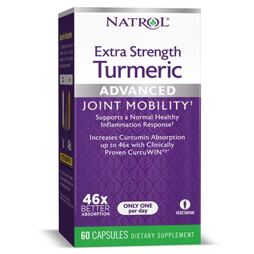 Натуральная добавка Natrol Turmeric Extra Strength, 60 капсул,  мл, Natrol. Hатуральные продукты. Поддержание здоровья 