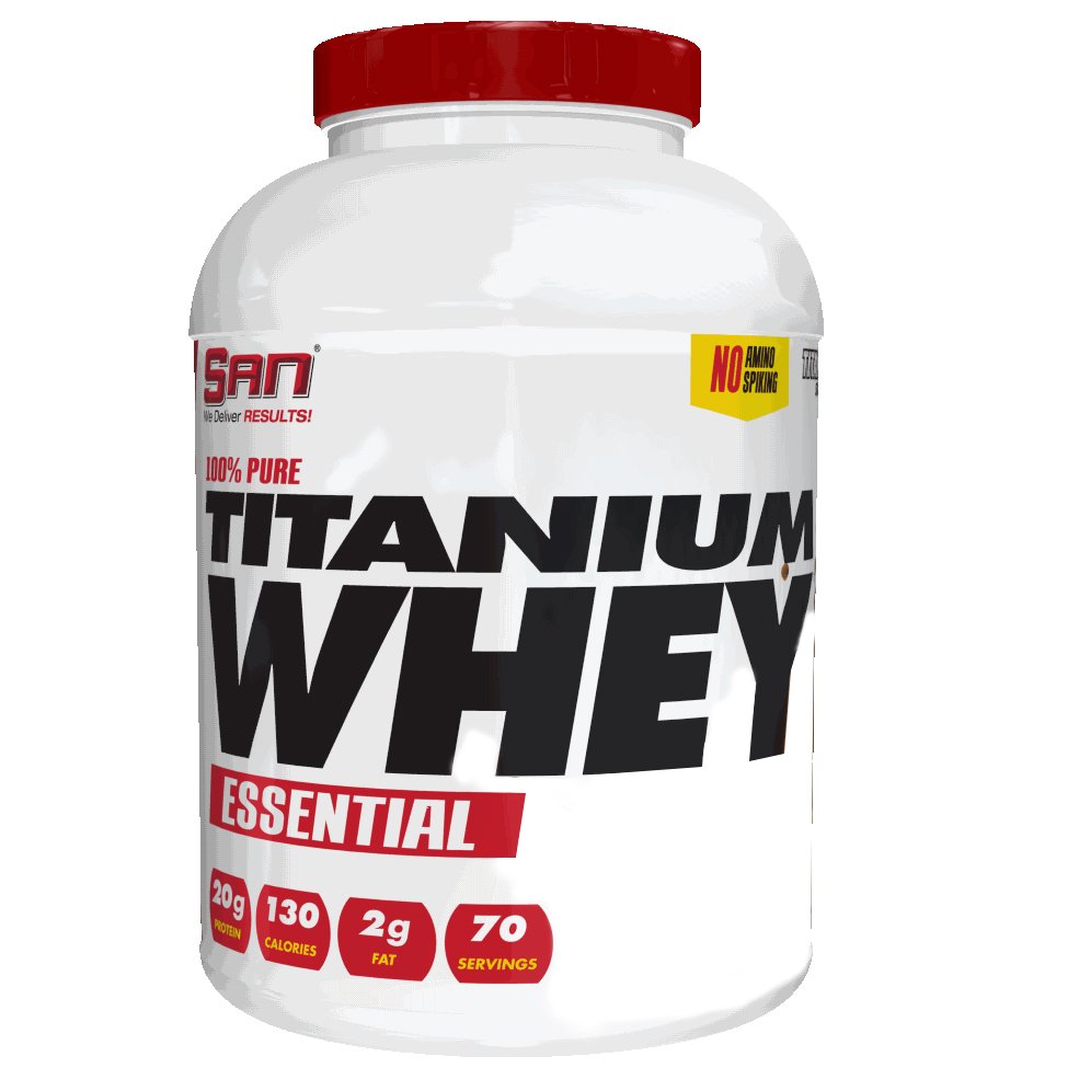 Протеин SAN 100% Pure Titanium Whey Essential, 2.27 кг Капучино СРОК 12.20,  мл, Rule One Proteins. Протеин. Набор массы Восстановление Антикатаболические свойства 