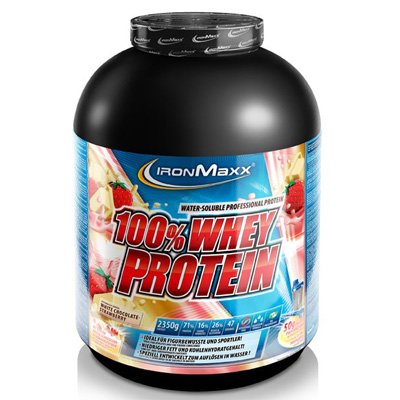 100% Whey Protein, 2350 gr, IronMaxx. Whey Concentrate. Mass Gain recovery Anti-catabolic properties 
