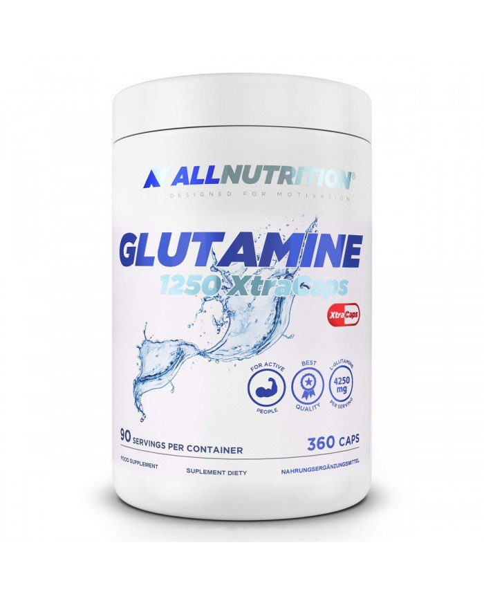 Аминокислота AllNutrition Glutamine 1250 Xtra Caps, 360 капсул,  мл, AllNutrition. Аминокислоты. 