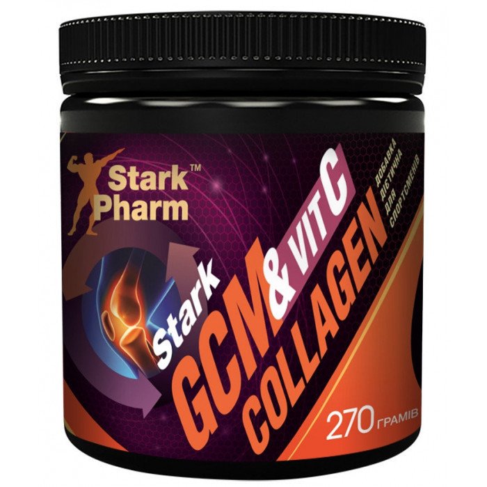 Хондропротектор Stark Pharm Glucosamine Chondroitin Collagen MSM + Vitamin C (270 г) старк фарм,  ml, Stark Pharm. For joints and ligaments. General Health Ligament and Joint strengthening 
