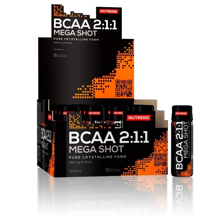 Nutrend BCAA Mega Shot, , 20 piezas