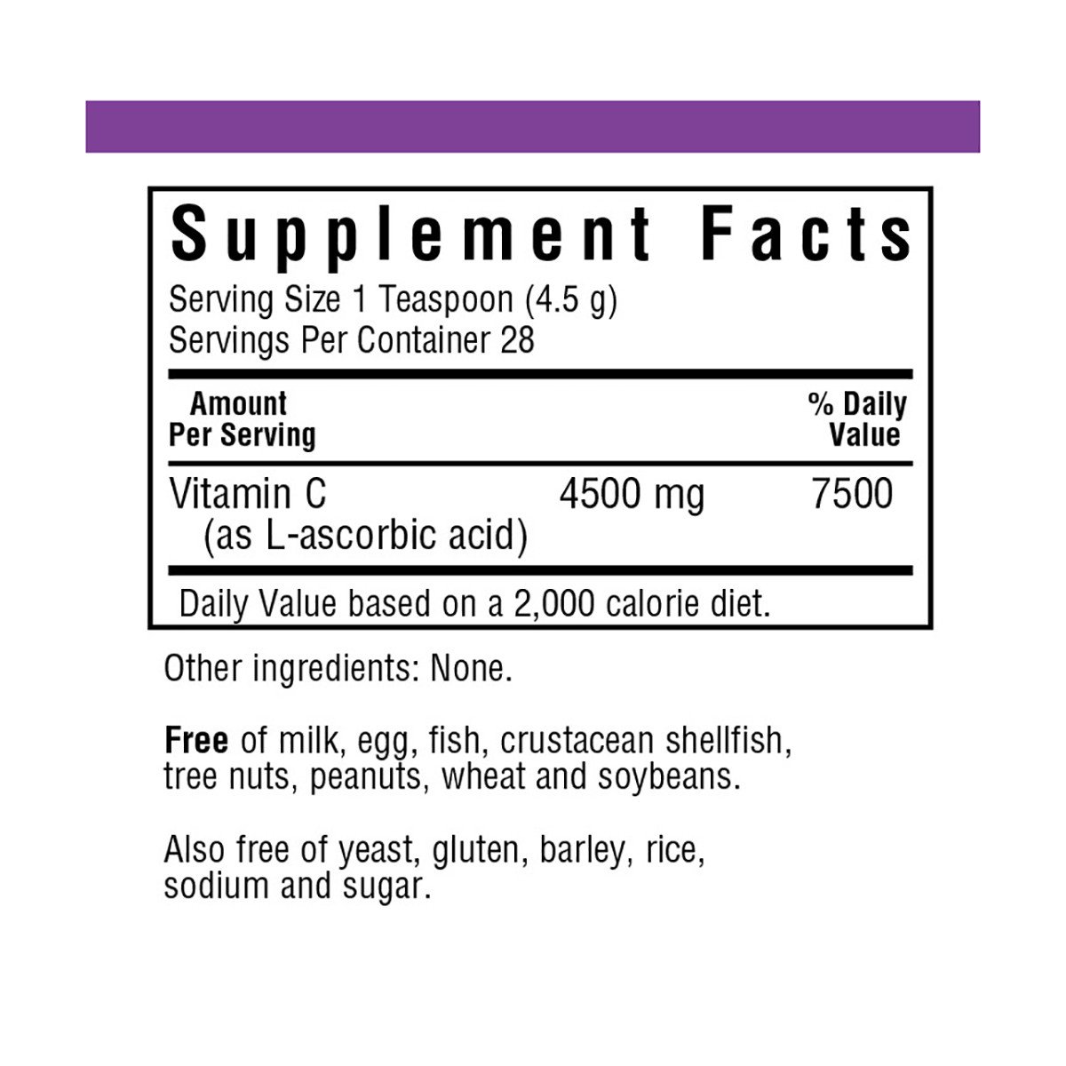 Витамин С в Кристаллической Форме, Bluebonnet Nutrition, Vitamin C Crystals, 125 г,  ml, Bluebonnet Nutrition. Vitamin C