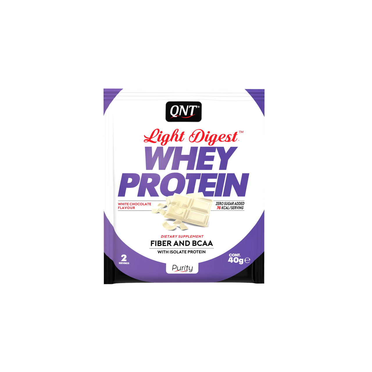 QNT Light Digest Whey Protein 500 г - White Chocolate,  мл, QNT. Сывороточный протеин. Восстановление Антикатаболические свойства Сухая мышечная масса 