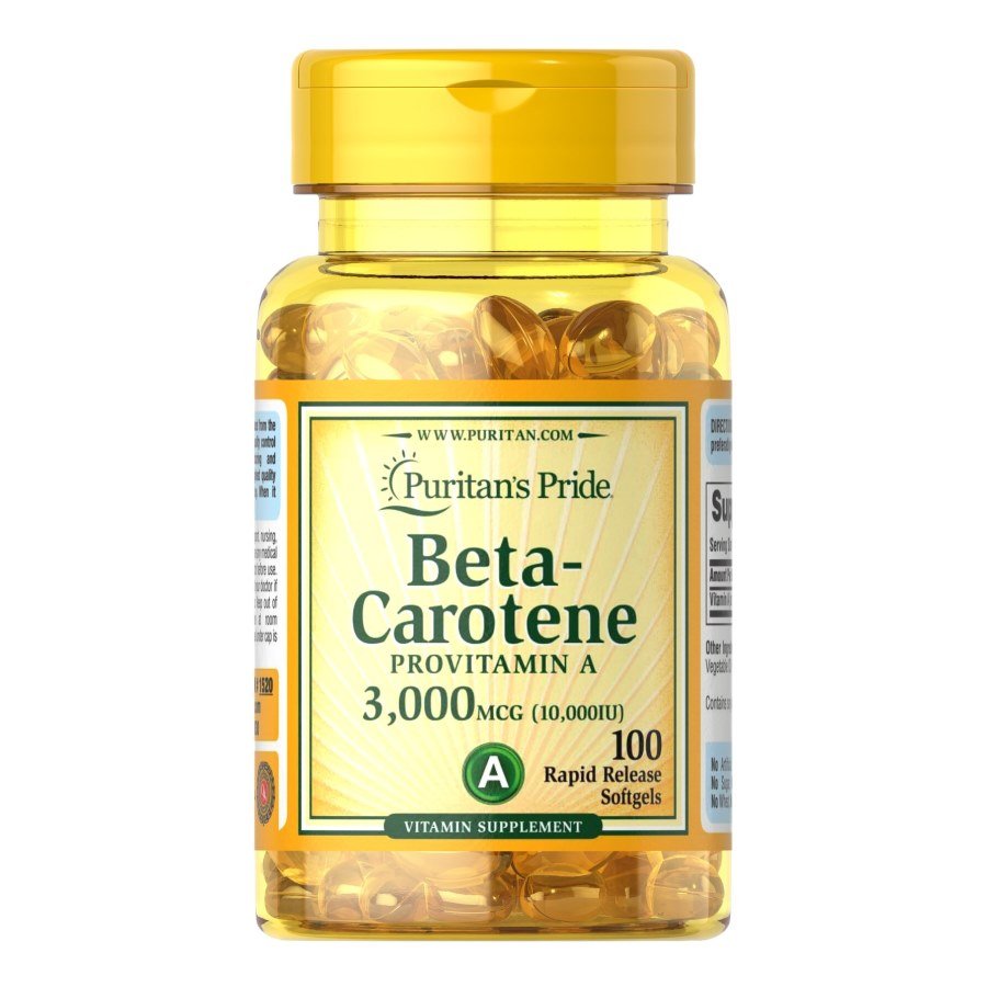 Витамины и минералы Puritan's Pride Beta-Carotene 10000 IU, 100 капсул,  ml, Puritan's Pride. Vitaminas y minerales. General Health Immunity enhancement 